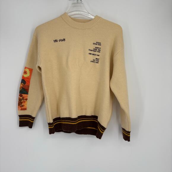 Aelfric Eden Oversize Sweater VanGogh Sunflower Art Grunge Pullover Unisex M - Picture 1 of 9